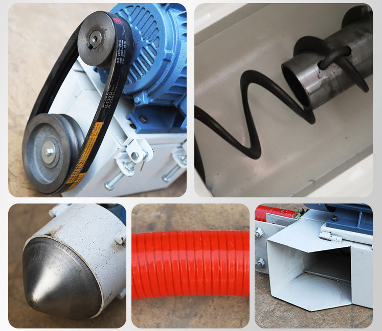 吸沙機(jī)器驅(qū)動(dòng)裝置由：螺旋，進(jìn)料口，減速帶等